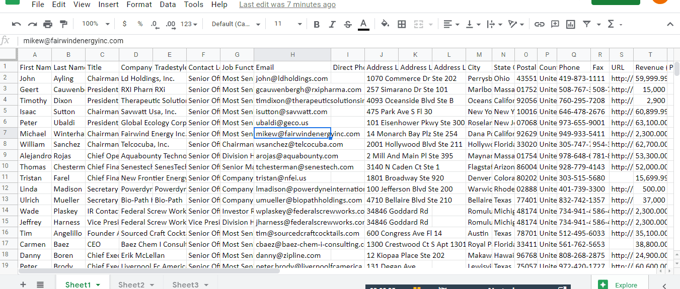 usa 7.5 million email databse
