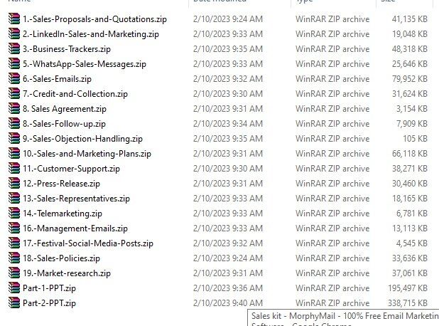 sales kit files screenshot