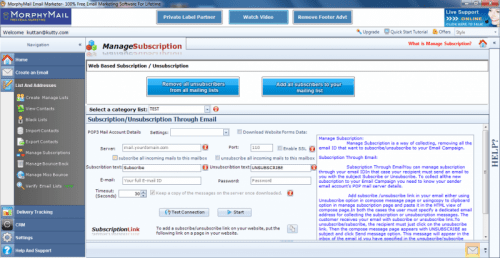 Manage Subscriptions