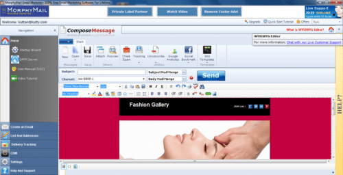 Compose message window