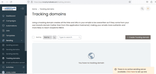 Tracking domains
